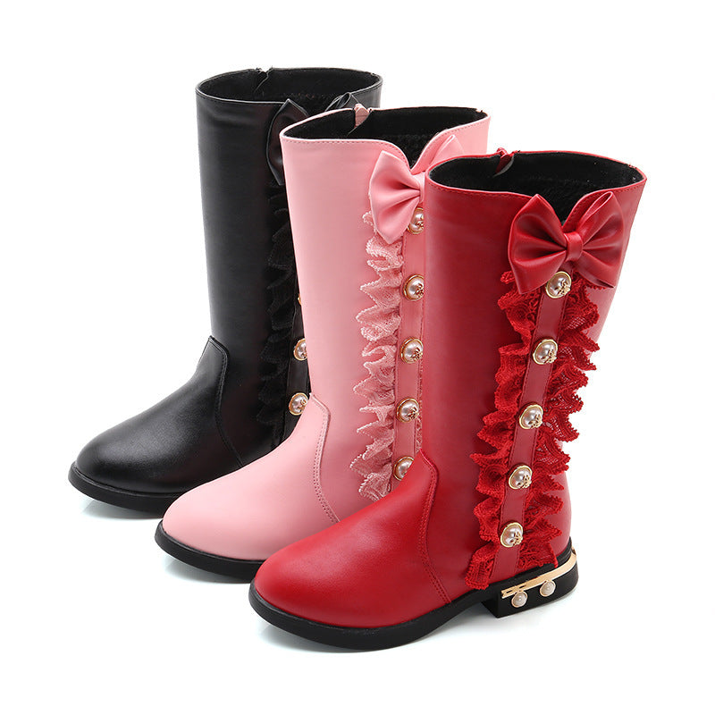 Winter Kids Boots With Fleece Lining
