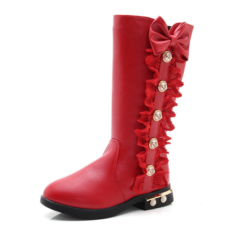 Winter Kids Boots With Fleece Lining