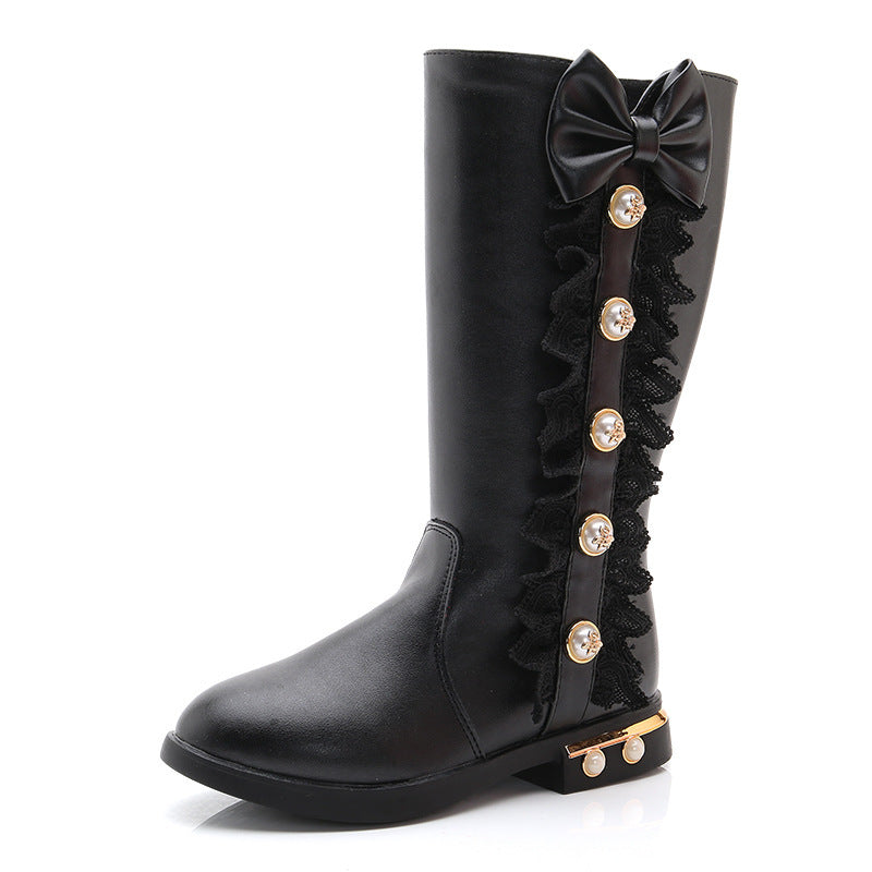 Winter Kids Boots With Fleece Lining
