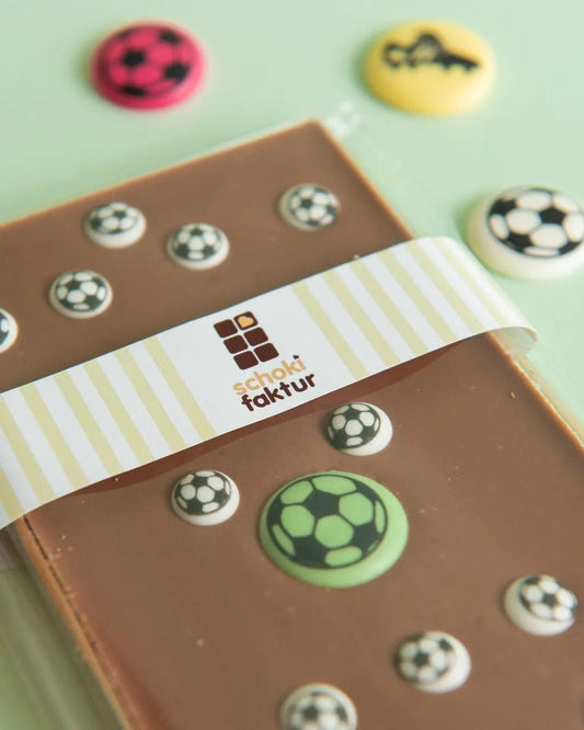 Fußball schokolade tafel mit zucker-dekor-1