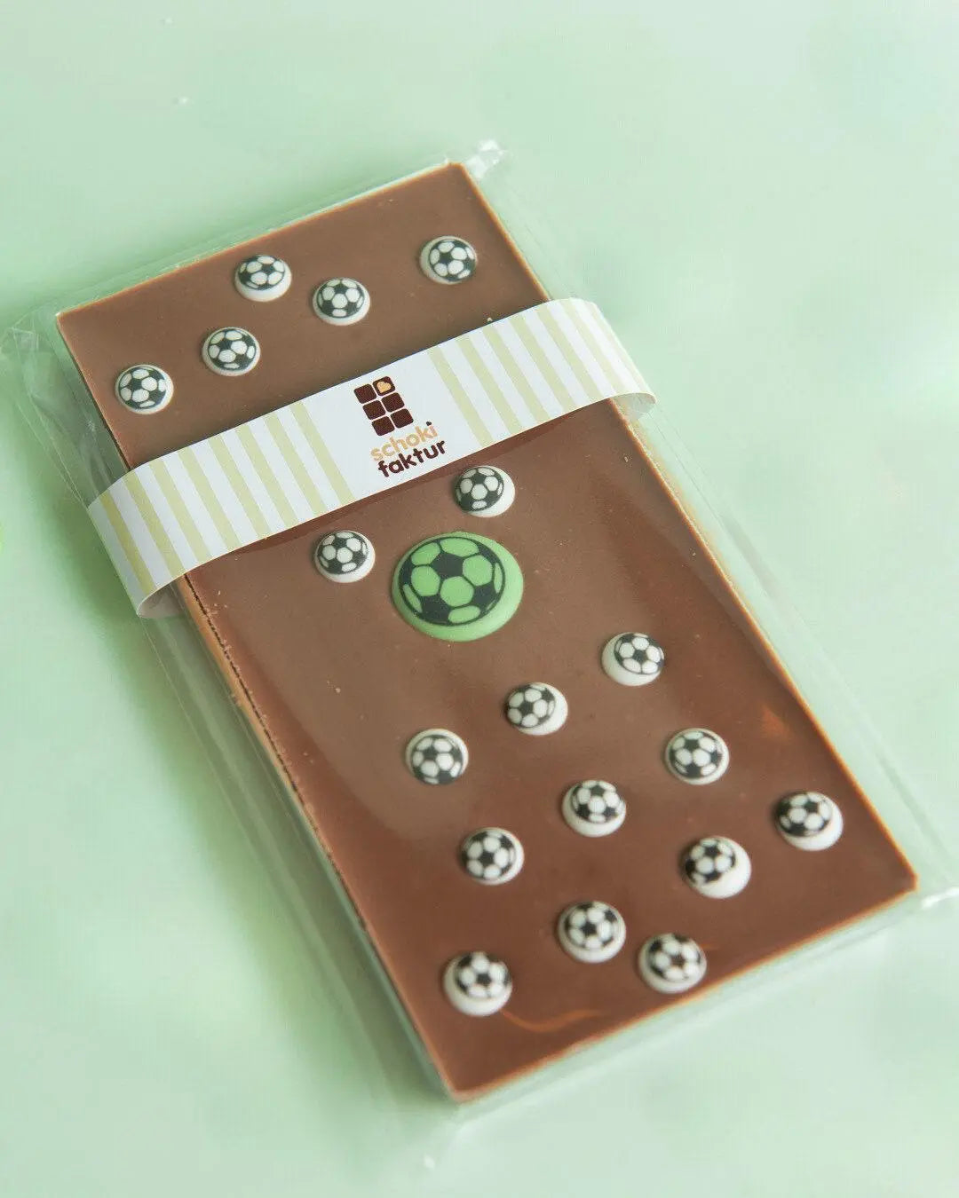 Fußball schokolade tafel mit zucker-dekor-2
